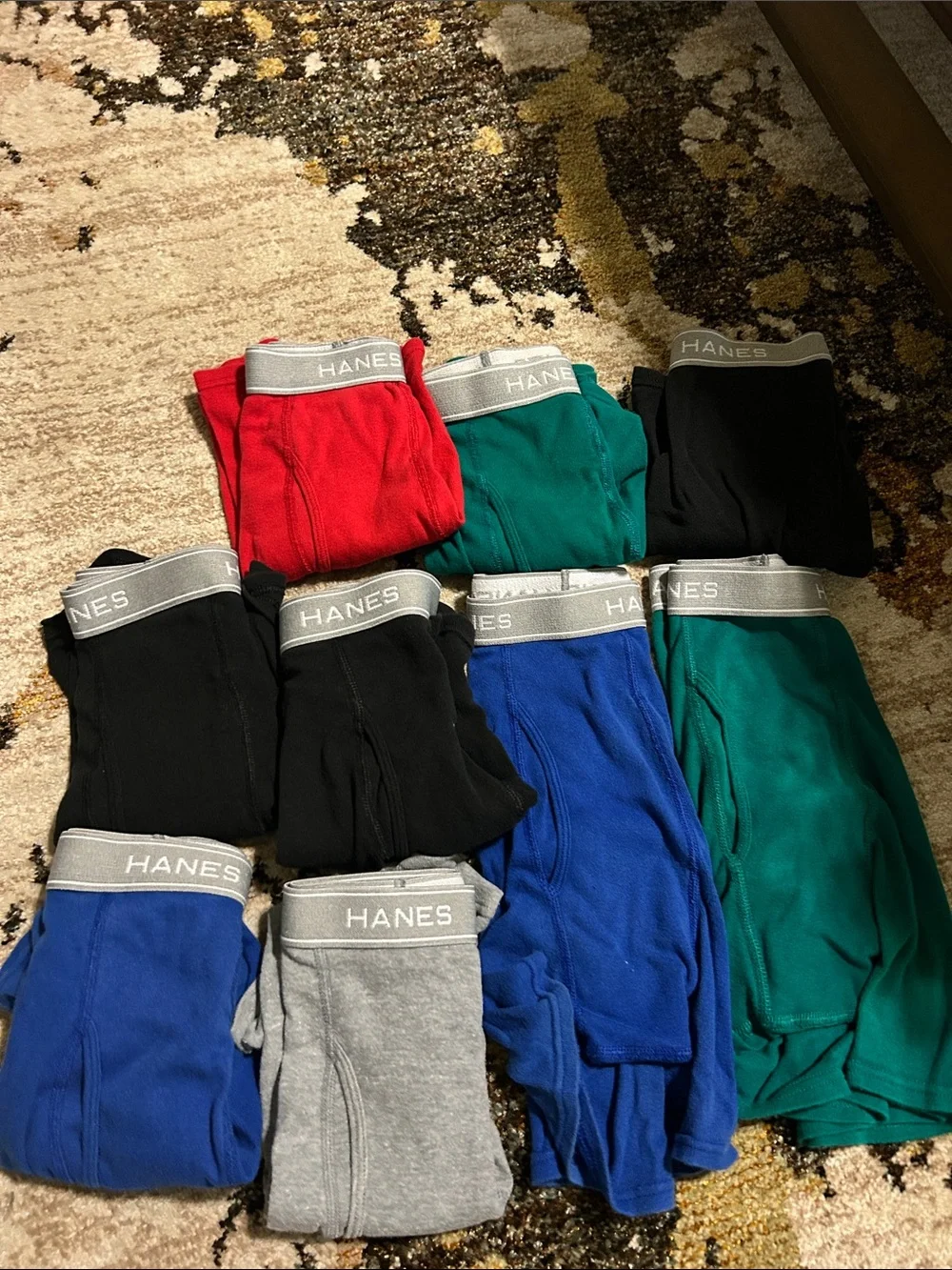 Hanes Men's Boxer Briefs Pack in Red, Blue, Green, Black, Gray 9 pack medium